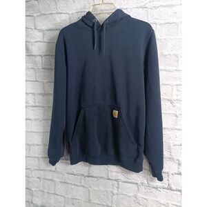 Carhartt Hoodie Sweatshirt Small S Original Fit Workwear Long Sleeve Navy Blue